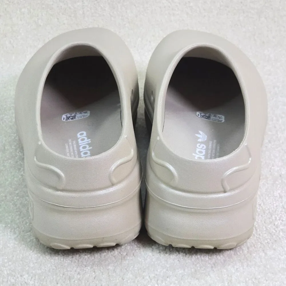 Adidas Adifom Stan Smith Mens Size 8 Beige Casual Platform Slip On Mule Shoes
